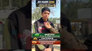 JEE MAINS Shift 1 Question paper 2026 ! Student Review ! Passing Percentile