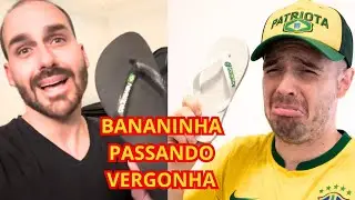 EDUARDO FINGE JOGAR HAVAIANAS NO LIXO E PASSA VERGONHA, BOICOTE FRACASSA - EMBOLADA