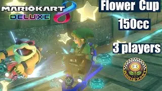 Flower Cup 150cc 3 players [Mario Kart 8 Deluxe] [#50]