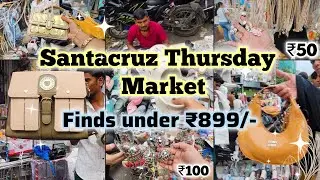 Santacruz Thursday Market|Finds Under ₹899| handmade earrings,Bags,Crocs & many more | #explorepage 