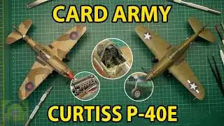CURTIS P-40E  Card Army  #modelarstwo #hobby #karton #aviation #p40
