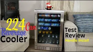 224 Can Beverage Cooler Fridge LED Lights NewAir