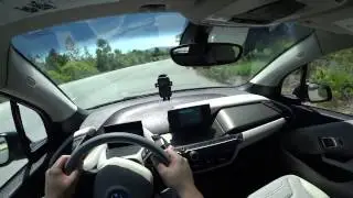 Driving POV - BMW i3 (2016) - Mountain View, CA, Google Campus