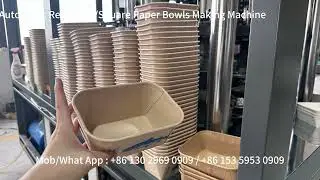Microwavable Eco Pack Disposable Rectangular Paper Bowl Making Machine Square Paper Bowl Machine