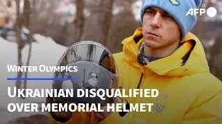 Ukrainian skeleton racer Heraskevych disqualified over memorial helmet | AFP