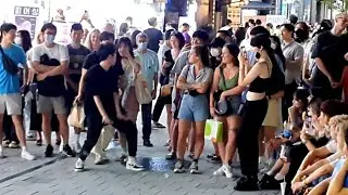 MONDAY. SHINHWA. EXHILARATING INTERACTIVE HONGDAE BUSKING.