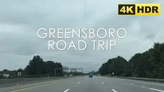 Greensboro Road Trip, Cloudy Afternoon | North Carolina, USA | 4K HDR