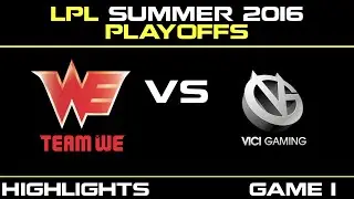 WE vs VG Game 1 Highlights Tencent LPL summer playoffs 2016 Team World Elite vs Vici Gaming
