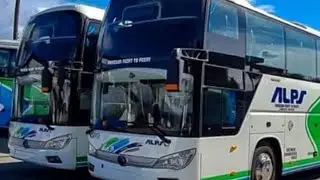THE NEW DOUBLE DICKER BUS OF ALPS COMPANY