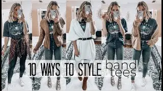 10 Ways to Style Your Favorite Band Tee | For Cool Weather | How to Style