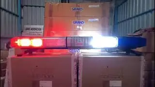 Grand Isi marked red blue white light bar with pa siren system use for the emergency vehicles 