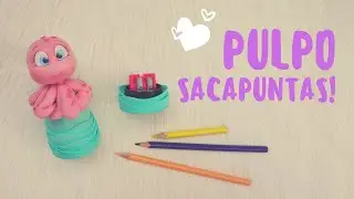 Diy Pulpo Sacapuntas. Colección Amigos del Mar. Decora tus útiles escolares