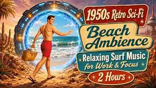 1950s retro sci-fi beach ambience relaxing surf music for work & focus