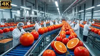 Inside a Modern Orange Factory: From Fresh Oranges to Premium Bottled Juice (Full Process)