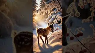 Fawn&rsquo;s Frosty Morning: A Gentle Winter Stroll