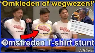 Voorzitter stuurt Gideon van Meijeren weg na omstreden T-shirt stunt - Tweede Kamer