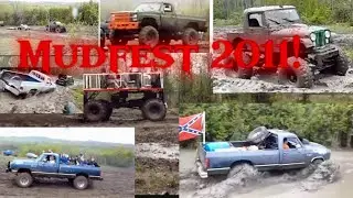 Old school mega trucks and mud boggers! Roseneath mudfest 2011! you can never leave!