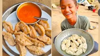 Veg Momos Recipe-बाज़ार जैसे सॉफ्ट मोमोज बनाए कढाई में-Momos Recipe-मोमोज की लाल तीखी चटनी भी