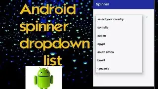 How to create drop down list with Toast message in Android Studio 2.2.3 {Spinner Example}