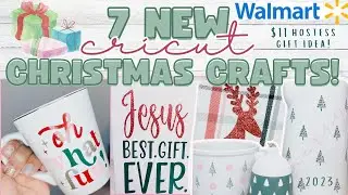 EASY WALMART HOSTESS GIFT WITH CRICUT! || + 4 NEW CHRISTMAS CRICUT CRAFTS! || 2023  Cricut Christmas