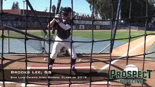 Brooks Lee Prospect Video, SS, San Luis Obispo High School Class of 2019