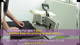 DTG printer for printing on dark t-shirt with complete steps