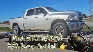 Спасательная операция Ram 2012 + как установить насос кондиционера на 6.7 Cummins.