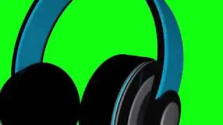 Headphone transition greenscreen footage