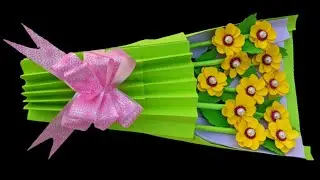 diy paper flower bouquet easy | diy easy paper flower bouquet | handmade flower bouque art |