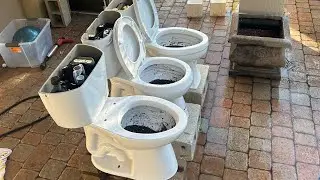 3 popular toilets tested!!, Niagara stealth, glacier bay powerflush, and Kohler archer!!