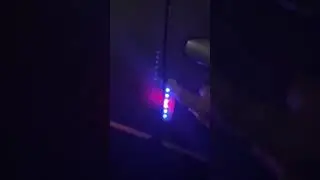 Solar charged vibration activated LED door guard