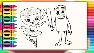 Easy Ballerina Cappuccina Drawing | Cute Shopkins Coloring for Kids