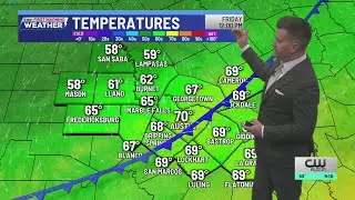 Cold front Friday brings a weekend freeze | KXAN Forecast (Jan. 15)