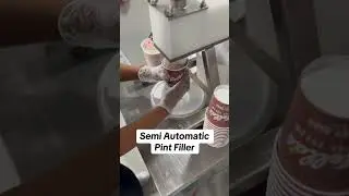 Semi automatic pint filler ice cream machine