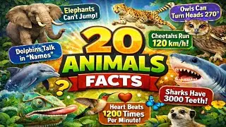 20 Amazing Animals Facts in Hindi and English |  जानवरों के रोचक तथ्य and | Kids Learning Videos 