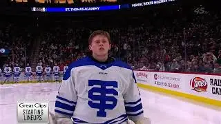St Thomas Academy Intros, 2025 class AA Minnesota boys HS hockey tournament