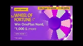 Amazon Spin and Win Quiz Answers Today | Win one plus Nord and more | Vikas Kohli | September 2020