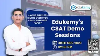 Edukemy's UPSC CSAT Demo Session | UPSC Prelims 2024 | IAS Preparation | Shabbir Sir | Edukemy