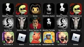 Slendrina The School, Troll Quest Horror, Bendy, Slendrina Asylum, Bendy Run, Sinister Edge....