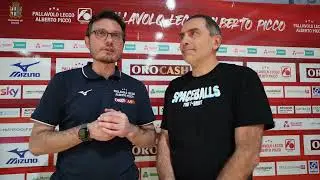 Serie B1 - Coach Belloni e Coach Valanga dopo la partita contro Don Colleoni