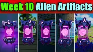 All 5 Alien Artifacts Locations for WEEK 10 (Full Guide) | Fortnite Chapter 2 Season 7