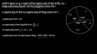Example Problem on Pie Chart (Odia)| Data Handling and Graphs| Class 8| Mathematics |Khan Academy