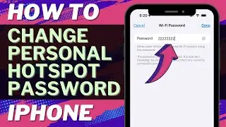Как изменить пароль личной точки доступа на iPhone