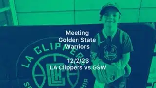 8 year old NBA super fan meets the Golden State Warriors | vs. LA Clippers on 12/2/23