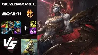 TOP Zaahen vs Master Yi [QUADRAKILL] - EU Grandmaster Patch 25.23
