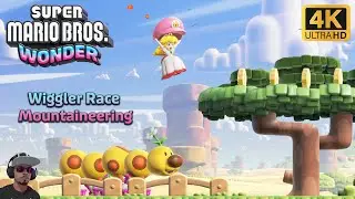 Super Mario Bros. Wonder  PEACH 🍑 Wiggler Race Mountaineering W1-L7 (4K UHD)
