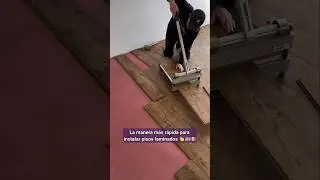 La manera m&aacute;s r&aacute;pida para instalar pisos laminados 🇺🇲 #construction #skills #flooring #usa #mexico
