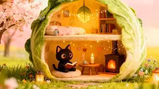 Chill Cherry Blossom Study with Cat 🌸 Chill Lofi for Relaxation 🐱️ Calm Lofi for Study & Relax