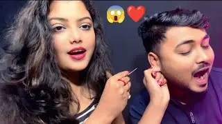 Real Ear Piercing ASMR | Piercing My Husband For The First Time 😱❤️
