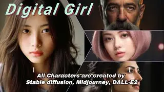 生成AIムービー＜デジタルガール＞　第1話　Generative AI Movie Anime  Digital Girl,    The 2D Fighter; #01